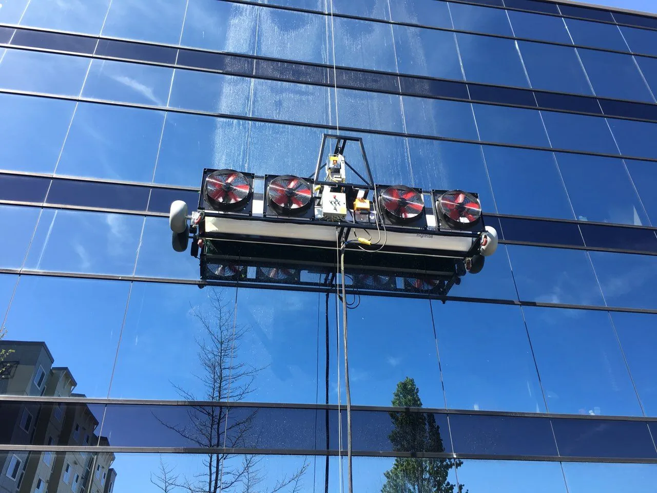 Robotic facade cleaning demo